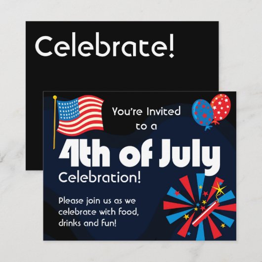 7月4日招待状 招待状 (正面/裏面)