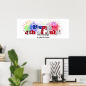 7月4日文字花火大会(1) ポスター (ホームオフィス)