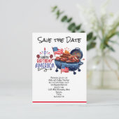 7月4日日付の保存Independence Dayパーティー ポストカード (スタンド正面)