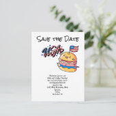 7月4日日付の保存Independence Dayパーティー ポストカード (スタンド正面)