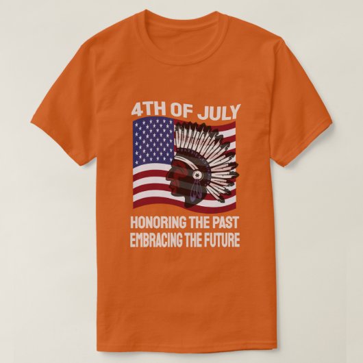 7月4日未来を迎える過去を讃える Tシャツ (デザイン正面)
