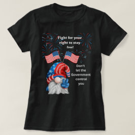7月4日格言と米国国旗Tシャツ Tシャツ