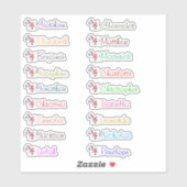 7月4日格言カスタム複数名シール シール (シート)