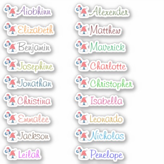 7月4日格言カスタム複数名シール シール (正面)