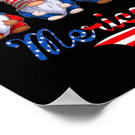 7月4日格言キッド愛国的格言米国国旗 ポスター (角)