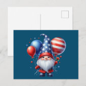 7月4日格言気球独立記念日 ポストカード (正面/裏面)