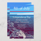 7月4日湖写真招待状 招待状 (正面/裏面)