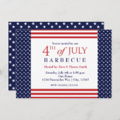 7月4日独立型パーティーイベント招待状 招待状 (正面/裏面)