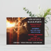 7月4日独立型ブロックパーティースパークラー 招待状 (スタンド正面)