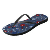 7月4日独立愛国心赤白青 ビーチサンダル (アングル)