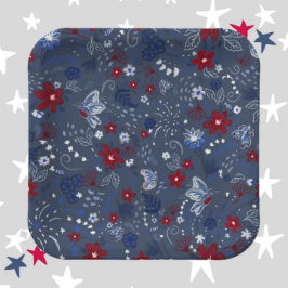 7月4日独立愛国心赤白青 ペーパープレート