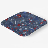 7月4日独立愛国心赤白青 ペーパープレート (傾斜あり)