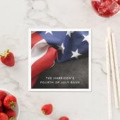 7月4日独立日愛国国旗 スタンダードカクテルナプキン (インサイチュ)