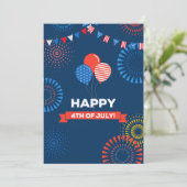 7月4日独立記念日おめでとうカード 招待状 (スタンド正面)