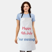 7月4日独立記念日お名前入り エプロン (着用した状態)