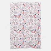 7月4日独立記念日お祝い キッチンタオル (縦)