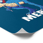 7月4日独立記念日アメリカ恐竜Tレックス ポスター (角)