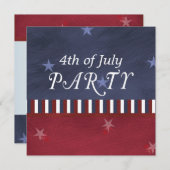7月4日独立記念日カスタム 招待状 (正面/裏面)