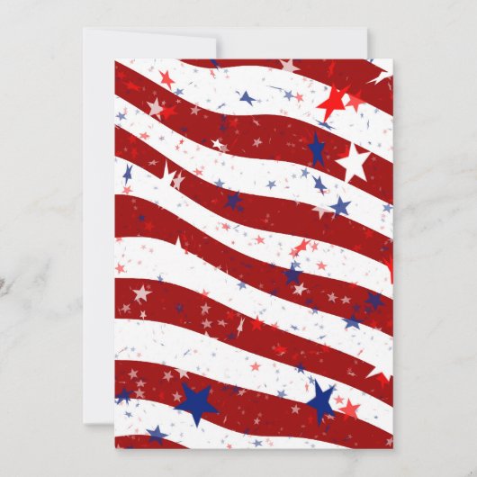 7月4日独立記念日パーティーBBQ招待状 招待状 (正面)