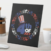 7月4日独立記念日ペデスタルサイン 台座サイン (インサイチュ)