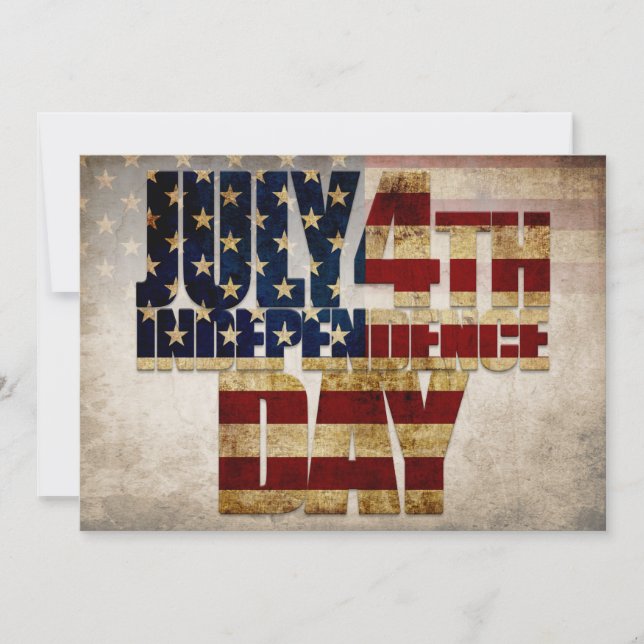 7月4日独立記念日ヴィンテージ国旗のデザイン (正面)