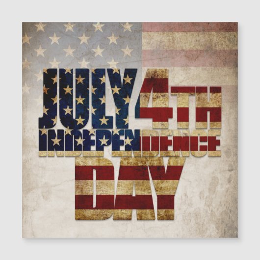 7月4日独立記念日ヴィンテージ国旗のデザイン (正面)