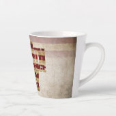 7月4日独立記念日ヴィンテージ国旗のデザイン カフェラテマグ (右)