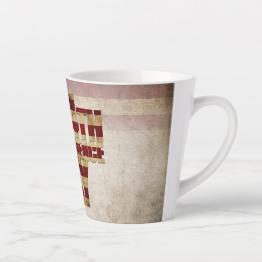 7月4日独立記念日ヴィンテージ国旗のデザイン カフェラテマグ (右)