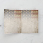 7月4日独立記念日ヴィンテージ国旗のデザイン カード (内部)