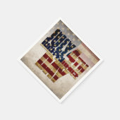 7月4日独立記念日ヴィンテージ国旗のデザイン スタンダードカクテルナプキン (角)