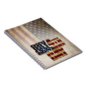 7月4日独立記念日ヴィンテージ国旗のデザイン ノートブック (右側)