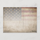 7月4日独立記念日ヴィンテージ国旗のデザイン ポストカード (裏面)