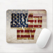 7月4日独立記念日ヴィンテージ国旗のデザイン マウスパッド (マウス)