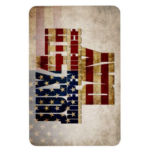 7月4日独立記念日ヴィンテージ国旗のデザイン マグネット (縦)