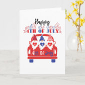 7月4日独立記念日USAグノミーズ格言 カード (黄色い花)