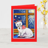 7月4日猫 カード (黄色い花)