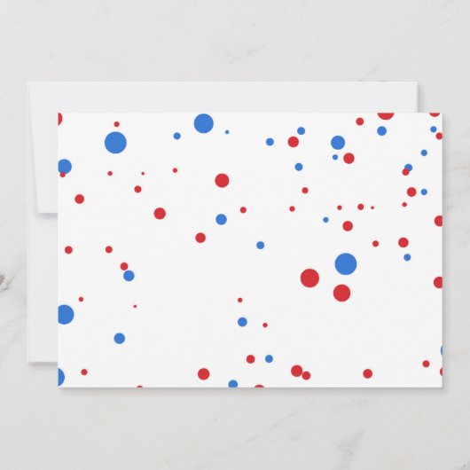 7月4日生まれの男の子の1歳の誕生日 招待状 (裏面)