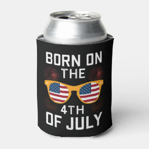 7月4日生まれの誕生日サングラス USA 缶クーラー