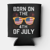 7月4日生まれの誕生日サングラス USA 缶クーラー (正面)