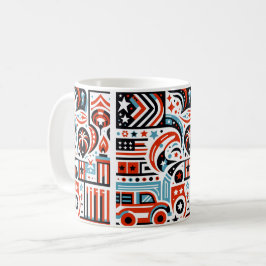 7月4日生成パターン コーヒーマグカップ