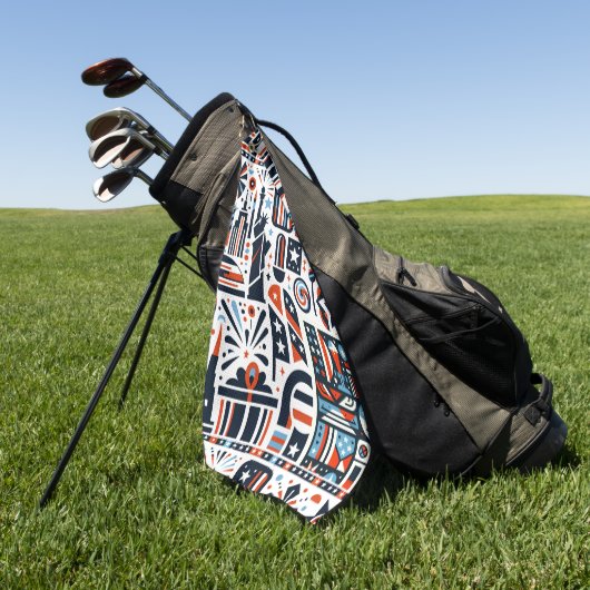 7月4日生成パターン ゴルフタオル (グリーン)