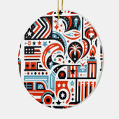 7月4日生成パターン セラミックオーナメント (左)