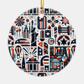 7月4日生成パターン セラミックオーナメント (正面)