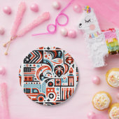 7月4日生成パターン ペーパープレート (パーティー)