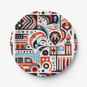 7月4日生成パターン ペーパープレート (正面)