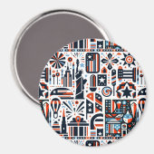 7月4日生成パターン マグネット (正面/裏面)