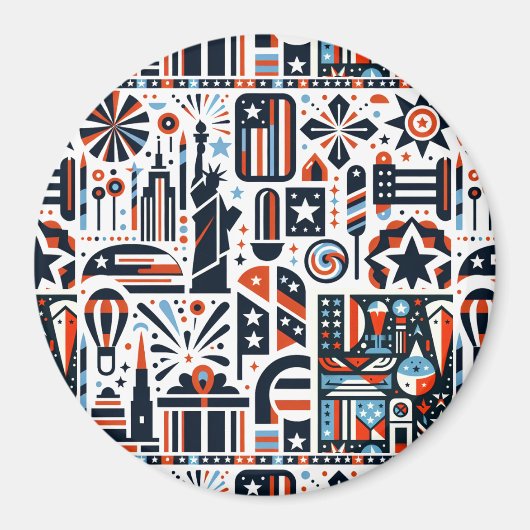 7月4日生成パターン マグネット (正面)