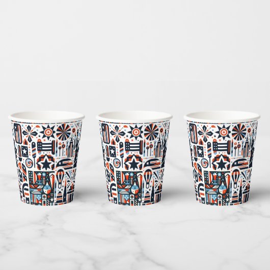 7月4日生成パターン 紙コップ (複数)