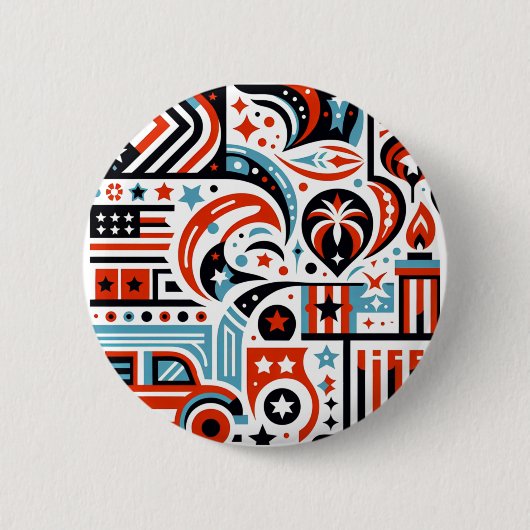 7月4日生成パターン 缶バッジ (正面)