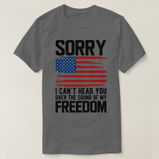 7月4日申し訳なく聞こえない Tシャツ (デザイン正面)